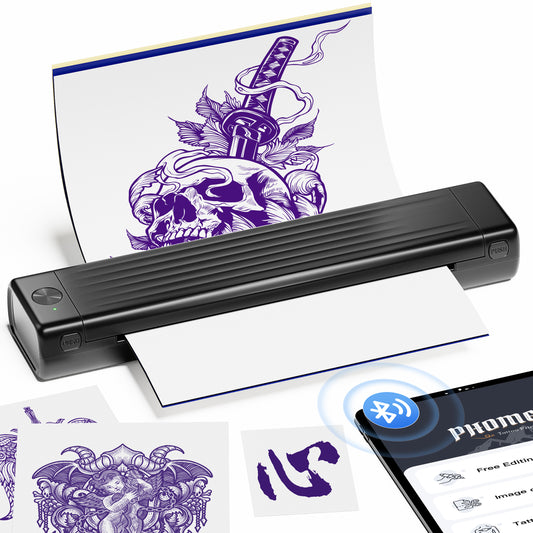 Itari Tattoo Stencil Printer Kit for Beginners, Thermal Tattoo Printer with 10 Pcs Transfer Paper, Bluetooth Stencil Printer for Tattooing, Wireless Tattoo Machine Compatible with Phone/Tablet/PC