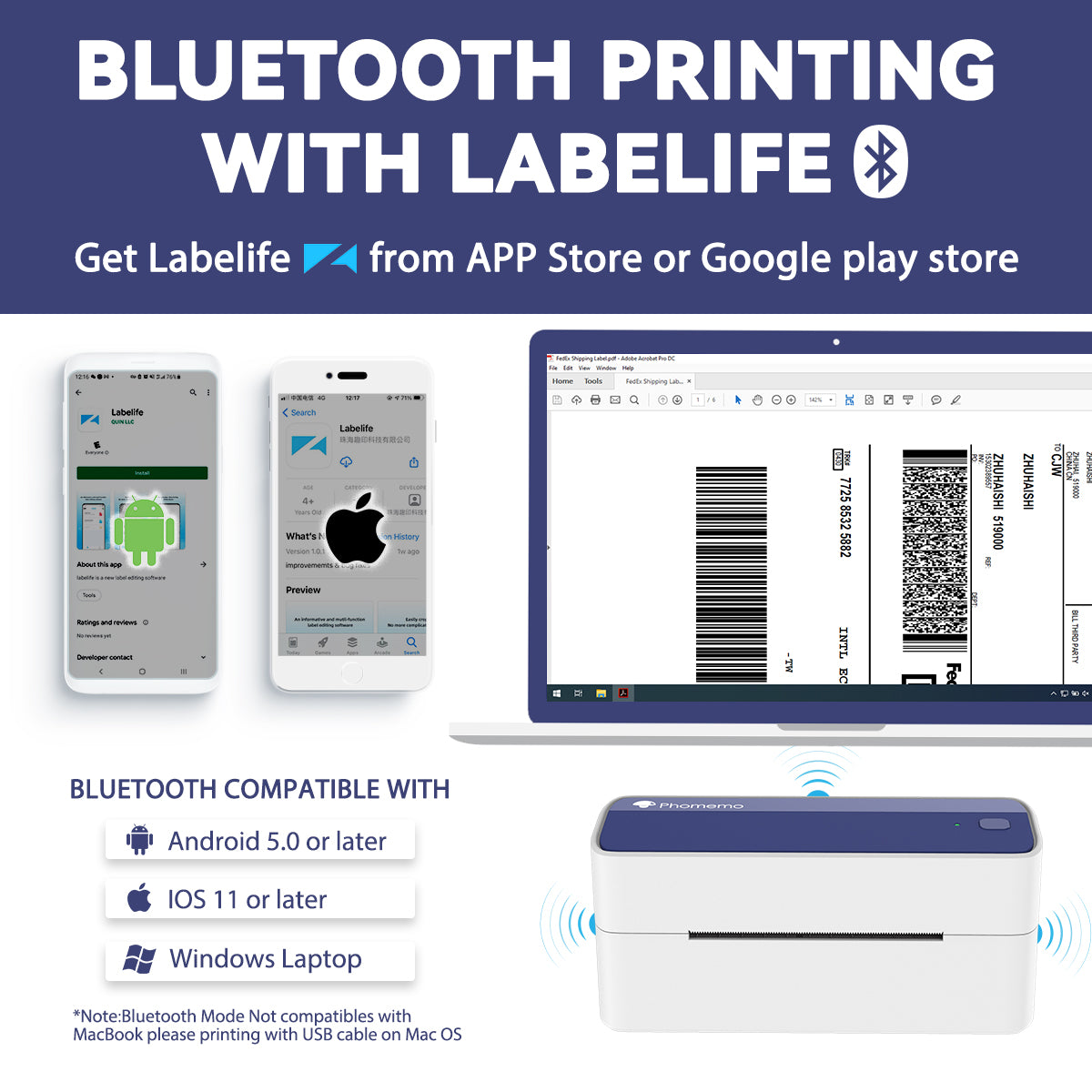 Itari Label Printer Bluetooth Version, PM-241-BT